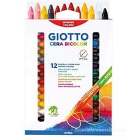 SCATOLA 12 PASTELLI CERA BICOLOR Ø 11 mm. - GIOTTO