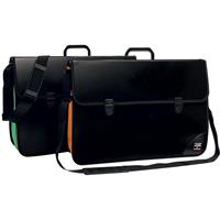 VALIGETTA PPL CON SOFFIETTO 52x37x3,5 cm. 2 CHIUSURE COL. NERA ARDA