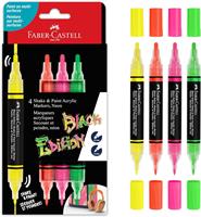 SCATOLA 4 MARKER SHAKE & PAINT NEON BLACK EDITION - FABER CASTELL