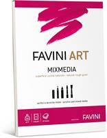 BLOCCO DA DISEGNO A4 20 ff. 250 gr. RUVIDO NATURALE MIXMEDIA- FAVINI