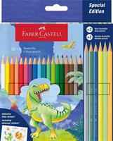 SCATOLA 18+6 PASTELLI CLASSIC TEMA DINO - FABER CASTELL