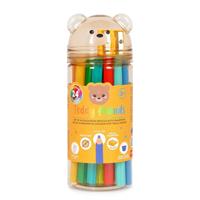 SET DI 24 MATITE COLORATE CON TEMPERINO - TEDDY FRIENDS - LEGAMI