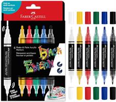 SCATOLA 6 MARCATORI SHAKE & PAINT BLACK EDITION - FABER CASTELL