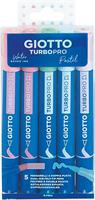 SCATOLA 5 PENNARELLI MAXI DOPPIA PUNTA TURBO PRO PASTEL - GIOTTO