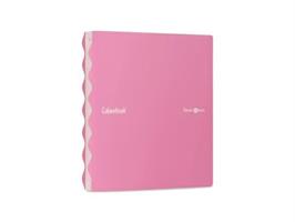 RACCOGLITORE A4 4 ANELLI FOLDER WAVE COL. ROSA - COLOURBOOK