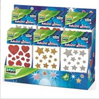 STELLINE/CUORI ADESIVI GLITTERATI 3D - LEBEZ