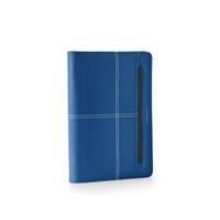 PORTABLOCCO 24x31x3 cm. CON ZIP IN ECOPELLE COL. BLU - INTEMPO