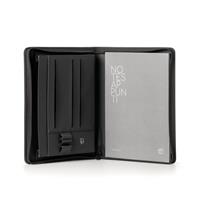 PORTABLOCCO 24x31x3 cm. CON ZIP IN ECOPELLE COL. NERO - INTEMPO