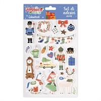 SET 25 STICKERS SCHIACCIANOCI - COLOURBOOK
