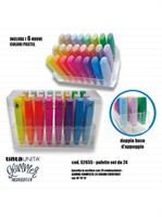 BASETTA 24 EVIDENZIATORI PASTEL E FLUO GLIMMER - TINTAUNITA
