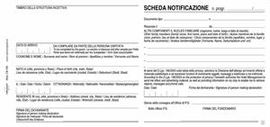 CONF. 250 SCHEDE DI NOTIFICAZIONE SNAP OUT 2 COPIE - CIERRE