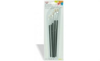 SET 5 PENNELLI PIATTI PURA SETOLA - WILER