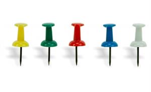 SCATOLA 30 SPILLI CARTOGRAFICI COLORATI - WILER
