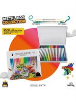 BOX METAL 18 BRUSH BI PUNTA LETTERING FRAFFROG - TINTAUNITA