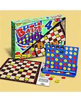 GIOCO DI SOCIETÀ BATTI 4/DAMA IN PLASTICA - EDIZIONE MARCA STELLA