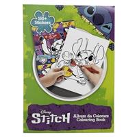 ALBUM DA COLORARE + 160 STICKERS TEMA STITCH - DISNEY