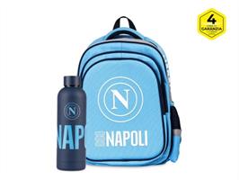 ZAINO 3 CERNIERE SSC NAPOLI CON BORRACCIA OMAGGIO AZZURRO COLOURBOOK