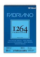 BLOCCO SPIRALATO A4 1264 TECNICHE MISTE 300 gr. 30 ff. - FABRIANO