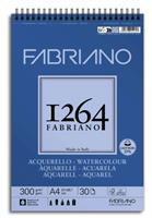 BLOCCO SPIRALATO A4 1264 ACQUERELLO GRANA FINE 300gr. 30ff. FABRIANO