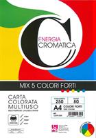 RISMA A4 250 ff. 80 gr. MIX 5 COLORI FORTI - CWR