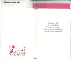 BIGLIETTO 12x18 cm. FELICE MATRIMONIO CON PORTASOLDI - LINA