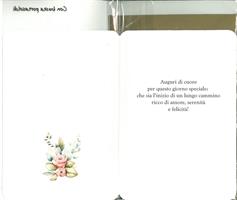 BIGLIETTO 12x18 cm. FELICE MATRIMONIO CON PORTASOLDI - LINA
