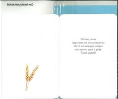 BIGLIETTO 12x18 cm. PRIMA COMUNIONE CON PORTASOLDI - LINA