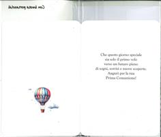BIGLIETTO 12x18 cm. PRIMA COMUNIONE CON PORTASOLDI - LINA