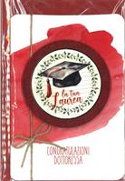 BIGLIETTO 12x18 cm. CONGRATULAZIONI DOTTORESSA - LINA