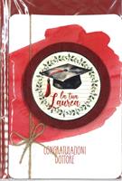 BIGLIETTO 12x18 cm. CONGRATULAZIONI DOTTORE - LINA