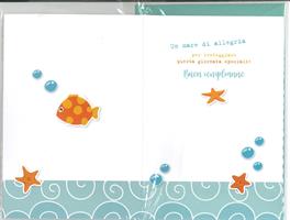 BIGLIETTO 12x18 cm. AUGURI DI BUON COMPLEANNO - LINA