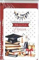 BIGLIETTO 12x18 CONGRATULAZIONI PER LA TUA LAUREA - LINA