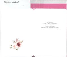 BIGLIETTO 12x18 FELICE MATRIMONIO CON PORTASOLDI - LINA