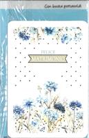 BIGLIETTO 12x18 FELICE MATRIMONIO CON PORTASOLDI - LINA