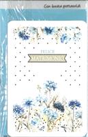 BIGLIETTO 12x18 FELICE MATRIMONIO CON PORTASOLDI - LINA