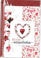BIGLIETTO 12x18 cm. BUON ANNIVERSARIO - LINA