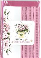 BIGLIETTO 12x18 cm. BUON ONOMASTICO - LINA
