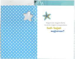 BIGLIETTO 12x18 cm. TANTI AUGURI PER I TUOI 18 ANNI - LINA