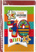 BIGLIETTO 12x18 cm. TANTI AUGURI PER I TUOI 70 ANNI - LINA