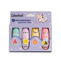 SET 4 EVIDENZIATORI MINI WILD & CUTE PASTEL - COLOURBOOK
