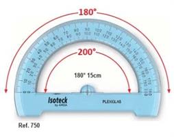 GONIOMETRO NAUTICO ACRYLIC ISOTECK 180° 15 cm. - ARDA