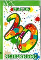 BIGLIETTO 12x18 cm. PER IL TUO 20 COMPLEANNO - LINA