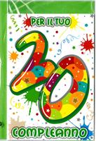 BIGLIETTO 12x18 cm. PER IL TUO 20 COMPLEANNO - LINA