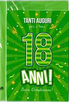 BIGLIETTO 12x18 cm. TANTI AUGURI PER I TUOI 18 ANNI - LINA