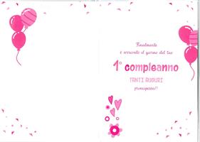 BIGLIETTO 12x18 cm. 1° ANNO - LINA