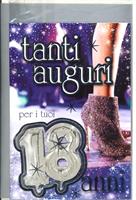 BIGLIETTO CON BUSTA PORTASOLDI TANTI AUGURI PER I TUOI 18 ANNI -LINA
