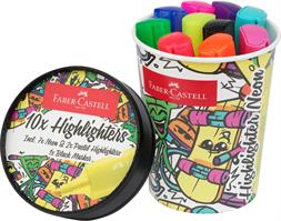 COPPETTA GELATO 10 EVIDENZIOTORI FLUO 1-5 mm. - FABER CASTELL