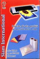 CONF. 100 POUCHES 60x90 mm PER PLASTIFICATRICE 125 MICRON SIAM