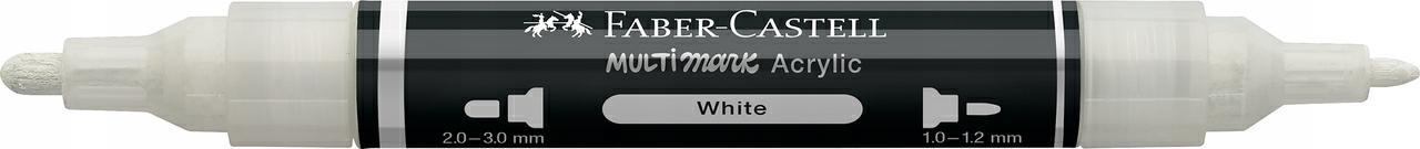 MARKER ACRILICO 199 DOPPIA PUNTA COL. BIANCO - FABER CASTELL