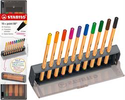 SET 10 COLORI FINELINER POINT 88 CLICK - STABILO